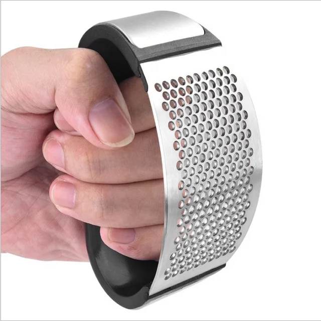 Presse-Ail à Bascule en Acier Inoxydable avec Silicone