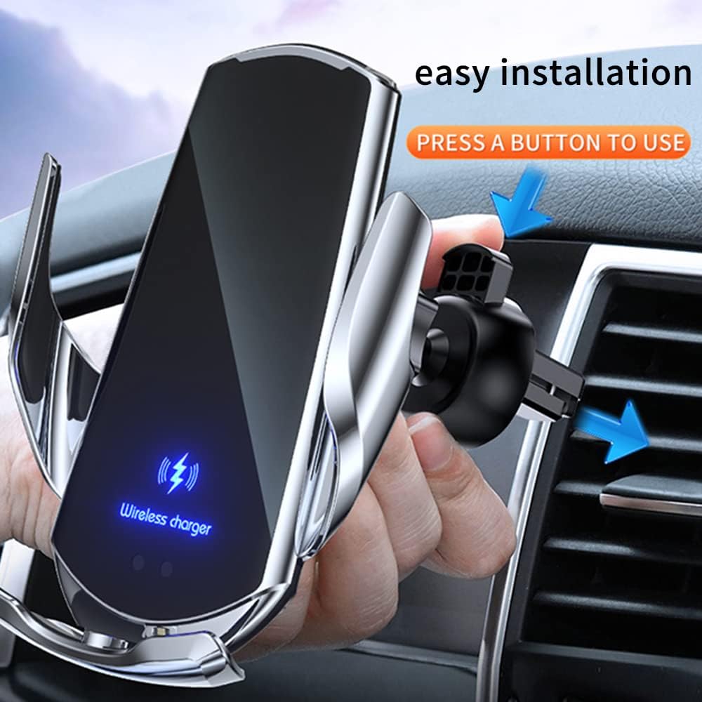 Chargeur Sans Fil OBEST pour Voiture – Support de Téléphone Magnétique avec Induction Infrarouge et Charge Rapide 10W, Compatible avec Tous les Smartphones