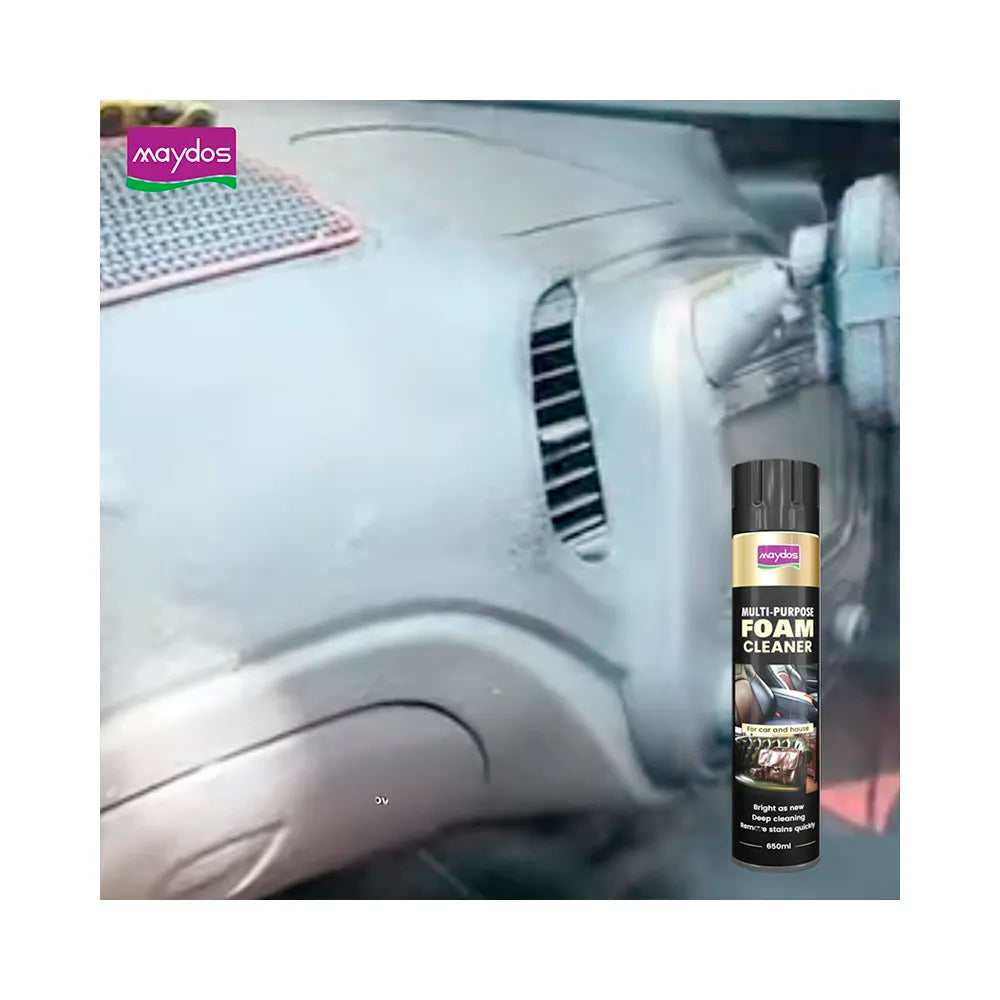 Nettoyant Intérieur Voiture 650 ml – Mousse Nettoyante en Profondeur, Protecteur Plastiques et Détachant Tissus, Idéal pour l'Entretien du Cuir et des Surfaces Intérieures