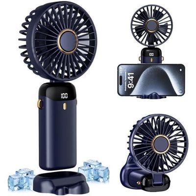 Ventilateur Manuel Portable avec Affichage Numérique – 5 Vitesses et réglable à 90°