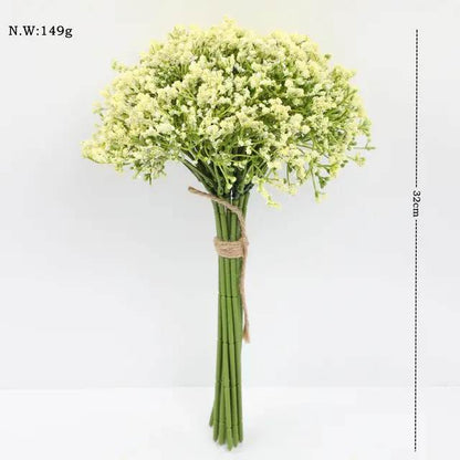 Lot de 20 branches de fleurs gypsophiles artificielles