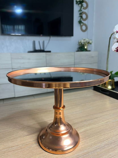 Gold Présentoir à Gâteaux Miroir - Supports Chic pour Gâteaux et Desserts