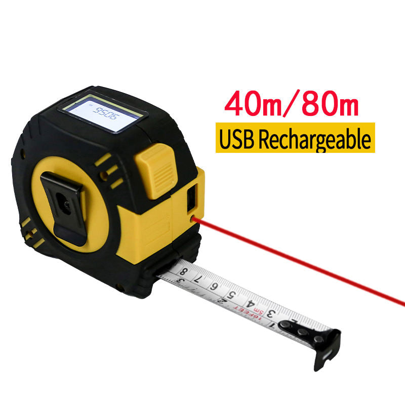 Mètre Ruban Laser Multifonction Rechargeable – 40/80 m + 5 m Ruban