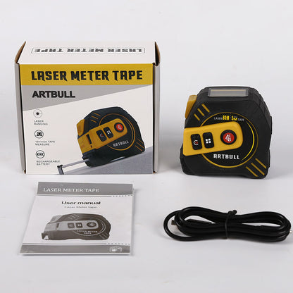 Mètre Ruban Laser Multifonction Rechargeable – 40/80 m + 5 m Ruban