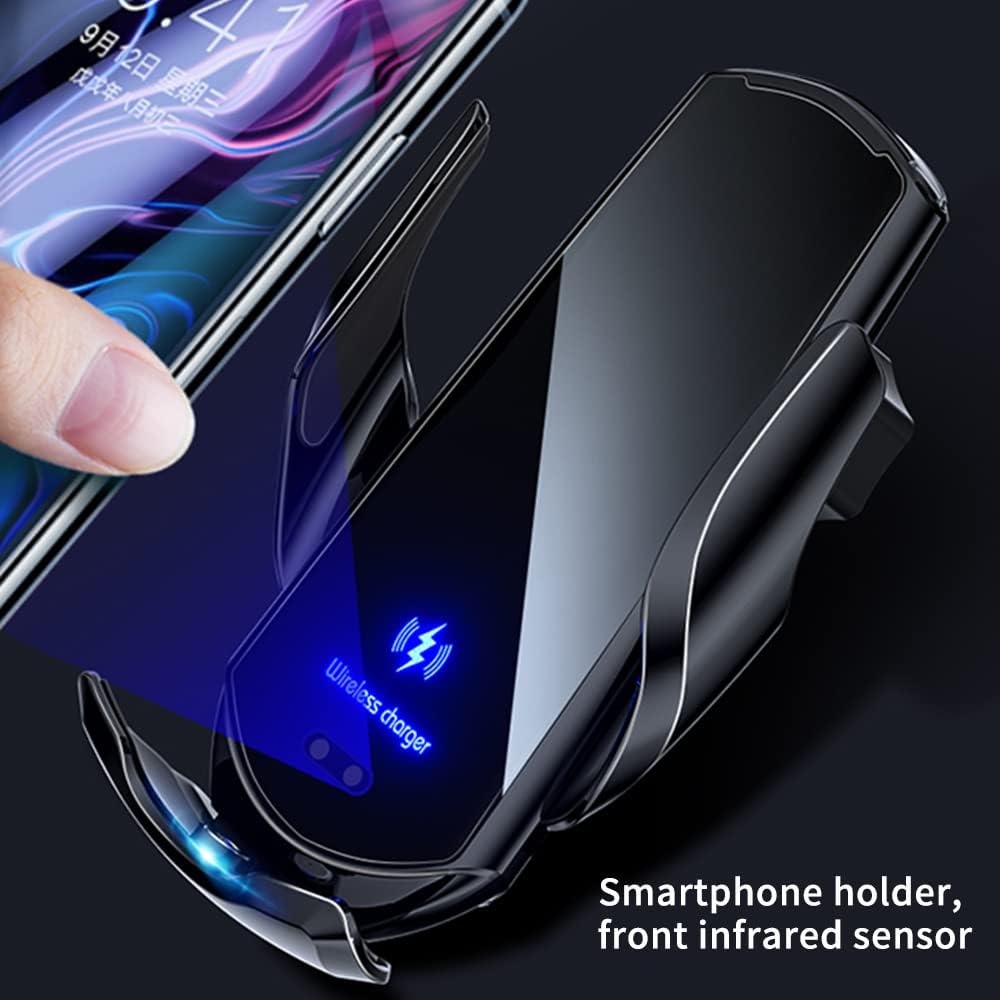 Chargeur Sans Fil OBEST pour Voiture – Support de Téléphone Magnétique avec Induction Infrarouge et Charge Rapide 10W, Compatible avec Tous les Smartphones