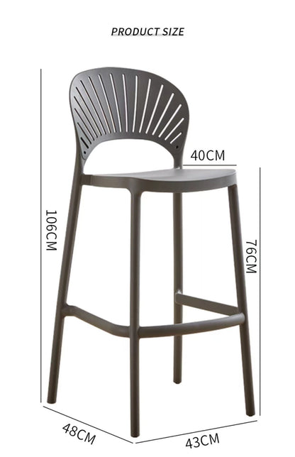 Tabouret de Bar Moderne – Dossier Aéré, Design Élégant et Confortable