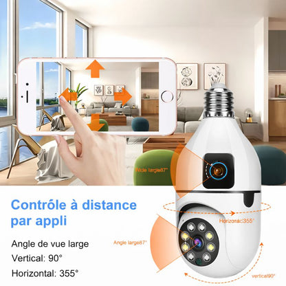 Caméra de Sécurité WiFi 1080p – Surveillance 360° Intelligente