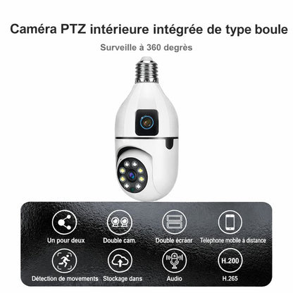Caméra de Sécurité WiFi 1080p – Surveillance 360° Intelligente