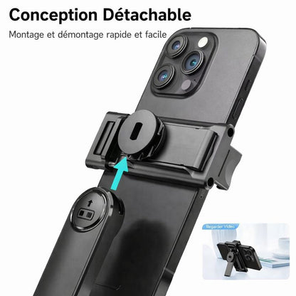 Stabilisateur IA 360° avec Suivi Automatique – Trépied Extensible 64