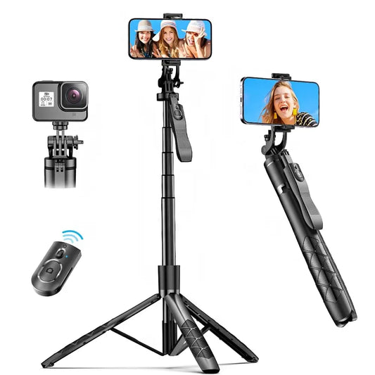 Selfie Stick Trépied 1,55 m – Liberté et Précision pour Vos Captures 📸