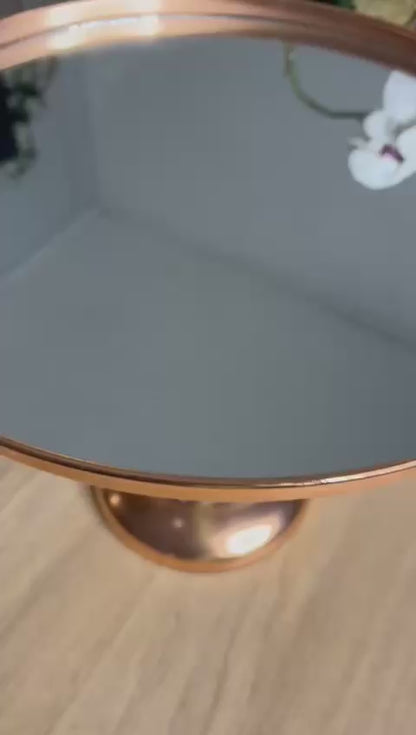 Gold Présentoir à Gâteaux Miroir - Supports Chic pour Gâteaux et Desserts